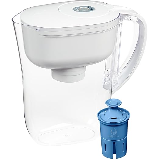 Brita Water Pitcher, Metro Elite Filter, Removes 99% of Lead, Includes 1 Filter, 6-Cup Capacity, White