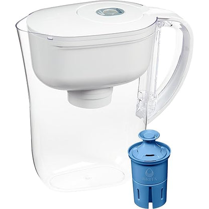 Brita Water Pitcher, Metro Elite Filter, Removes 99% of Lead, Includes 1 Filter, 6-Cup Capacity, White