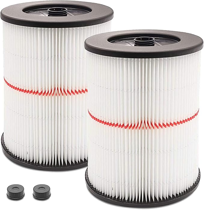 2 Pack - Cartridge Filter for Craftsman 9-17816 17816 Vacuum Filter General Purpose Wet Dry Air Filter Wet Dry Vac fit 5 Gallon and Larger Vacuum Cleaner