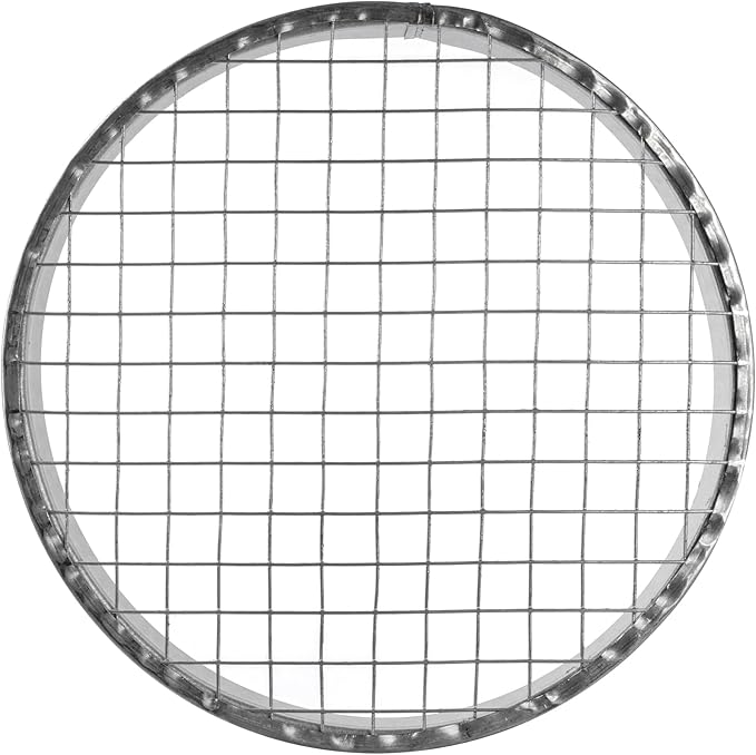 Repa Market 8 x 8 Inch Duct Cover – Galvanized Steel Round Duct Cap with Mesh Screen – HVAC Exhaust or Intake Vent – Exterior Pipe Air Outlet – Spiral Ventilation Ducting Metal End Plug