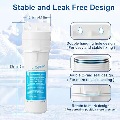 Under Sink Water Filter System - Fast Flow Under Counter Water Filter Direct Connect to Kitchen Faucet,10" Universal Replacement Filter(Lower Cost),Highly Effective Reduces Chlorine,Bad Taste&Odor