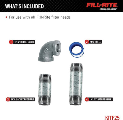 Fill-Rite KITF25 Filter Installation Kit for 3/4" Filter Head