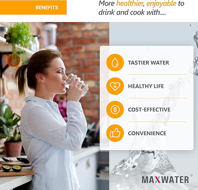 Max Water 10 Micron 20 x 4.5 Sediment Filter 20 inch Whole House BB Water Filteration System Replacement Compatible Cartridge DGD-5005-20, FP25B, AP810-6, FPMB5-20, P5-20, 155358-43, SDC-45-2005