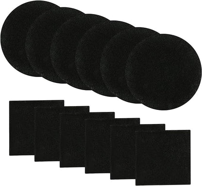 Resinta Compost Bin Filters - 12 Pack Refill Set, Round and Square