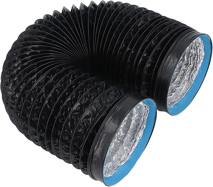 CHICIRIS dryer vent hose 6.56ft, Aluminum Flexible Ducting Ventilation Hose with 3 Layers, Noise Reduction, Efficient Airflow,dryer vent cleaning kit, for HVAC, Kitchen, Greenhouse