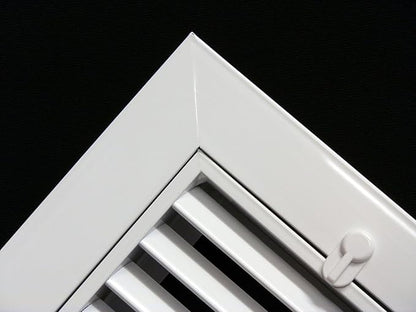 HVAC Premium 10" X 10" Aluminum Return Filter Grille for 1" Filter - Easy Airflow - Linear Bar Grilles [Outer Dimensions: 12.5"w X 12.5h"]