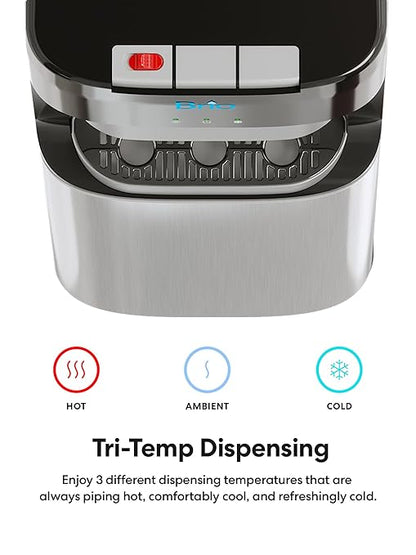 Brio 400 Series Self-Cleaning UV Bottleless Water Cooler Dispenser - with 2-Stage Water Filter and Installation Kit, Tri Temp Dispense, Child Safety Lock - UL Approved