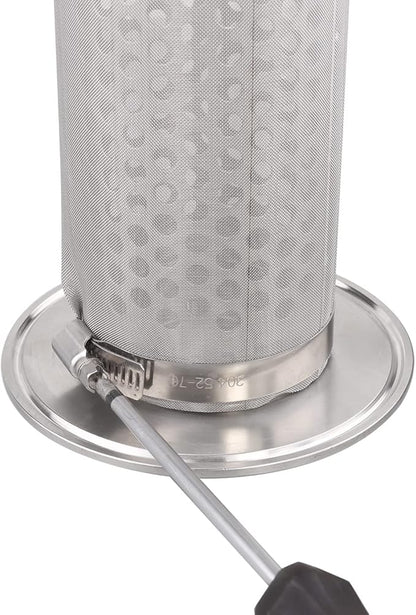 DERNORD 1.5 Inch Tri-Clamp Filter - SS304 Sanitary Fittings Inline Straight Strainer with 60 Mesh Stainless Screen