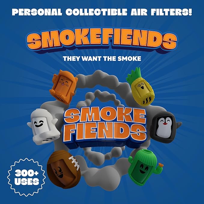 Portable & Eco-Friendly Personal Air Filter | Discreet HEPA & Carbon Filtration | Biodegradable & Up to 300+ Uses | Keychain Design for On-the-Go Freshness (Blaze)
