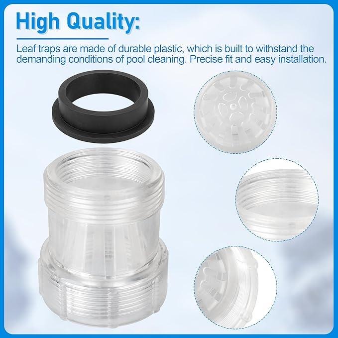 SF90110-1 Replacement Leaf Trap for Intex 1500 GPH Sand Filter Pump, Above Ground Pool Filter Pump Part Hose Connector with 11228 L-Shape O-Ring Gasket fit Intex 10 Inch Filter Pump