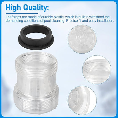 SF90110-1 Replacement Leaf Trap for Intex 1500 GPH Sand Filter Pump, Above Ground Pool Filter Pump Part Hose Connector with 11228 L-Shape O-Ring Gasket fit Intex 10 Inch Filter Pump