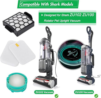 ZU102 Filter for Shark ZU100 Odor Neutralizer Cartridges for Shark ZU100 ZU102 Rotator Pet Upright Vacuum with PowerFins HairPro Odor Neutralizer, Replacement Parts # 1238FT60 & 1239FT60 & 1541FC3000