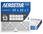Aerostar 20x20x1 MERV 13 Air Filter, 4 Count, ACTUAL SIZE (19.75 x 19.75 x 0.75), HVAC, Air Conditioning & Furnace Filter for Allergies, Dust, Pet Dander & Smoke (MPR 1500 / FPR 10), Made in USA