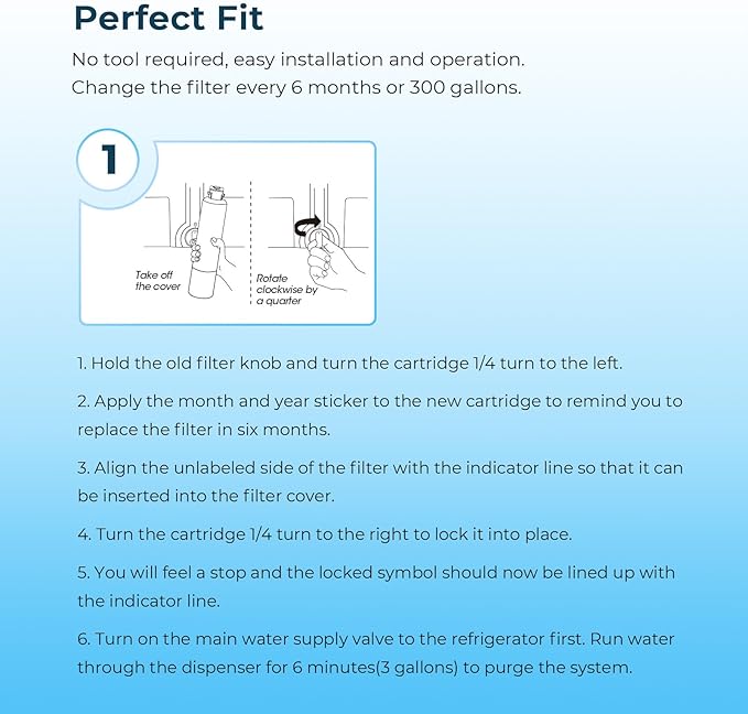 Crystala Filters Compatible with Samsung DA29-00020B Refrigerator Water Filter, DA29-00020A/B, DA29-00020B-1, HAF-CIN/EXP, 46-9101, RF4267HARS, RF25HMEDBSR, RF28HMEDBSR, RS25J500DSR, 2 Pack
