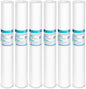 Membrane Solutions 10 Micron Sediment Water Filter Replacement Polypropylene Cartridge 20"x2.5" for Whole House Filter System - 6 Pack