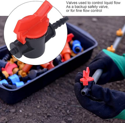 Regulator ABS Plastic Liquid Control Stop Valve for Domestic Water Pumps Solar Water Heaters Construction Sites 2PCS Straight Through Valve (4MM regulator)