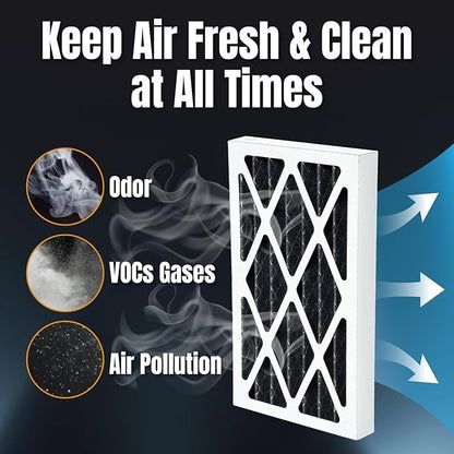 POWERTEC 5 Micron Activated Carbon Outer Air Filters for WEN 3410, POWERTEC AF4000/AF4001 & Shop Fox W1830 Air Filtration Systems for Workshop and Garage, Replacement for WEN AF9165C, 2PK (75094-P2)