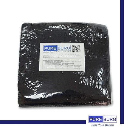 PUREBURG Carbon Filter,Cut-to-Fit Carbon Pad 16 x 48 inches for Air Filter Charcoal Sheet fits Range Hoods Furnace Filters removes Odor VOC Parts Accessories Replacement,1-Pack