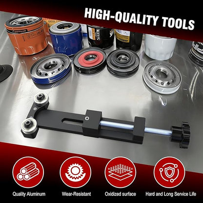 3mirrors Oil Filter Cutter Oil Filter Cutting tool with 3 Cutting Blade Fits Filter Cutting Range 1.95in-5.89in