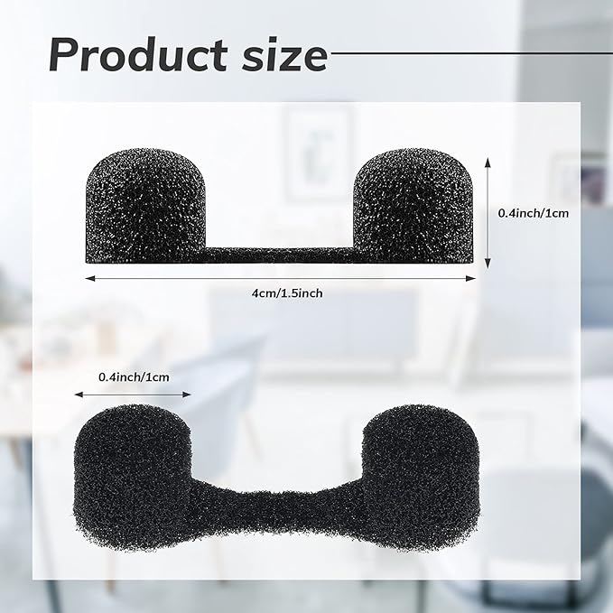 Tondiamo 100 Pieces Nose Plug Filter Disposable Nose Filter Sponge for Women Men Sunless Spray Tanning Outdoor Dust Construction Areas(Black)