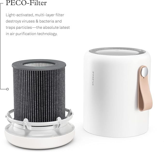 Molekule Air Mini & Air Mini+ PECO Filter - Nanocatalytic Filter for Healthy Air Quality - Eliminates Allergens & Viruses at a Molecular Level - Light-Activated - Home & Office Use