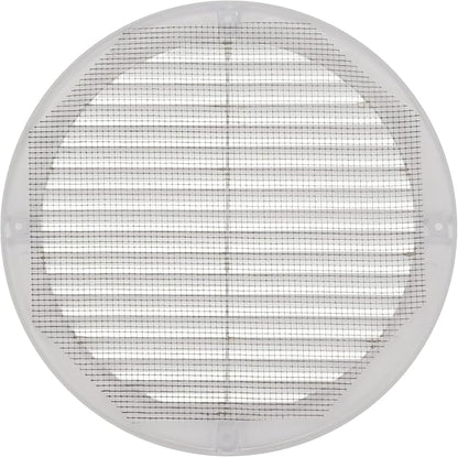 Vent Systems 8" Inch (Opening Dimensions) - Pack of 100 - White Soffit Vent Cover - Plastic Round Air Vent Grille - Built-in Mesh Screen - HVAC Register Louver for Bathroom, Home, Kitchen
