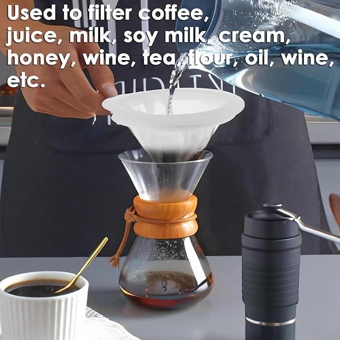 AKOAK 1 Pack Mesh Screen Fruit Juice Filter Net Superfine Mesh Handle Type Strainer is Used for Filtering Tea, Wine, Milk, Soy Milk, Oil, Coffee (200 Mesh)