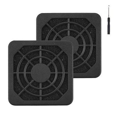 [2 Pack] ELUTENG 40mm Fan Filter Dustproof Cover USB Cooling Ventilator Plastic Grill 40 * 40mm USB Fan Blower Mesh Kit Compatible for DIY 4cm Computer Case Fan Dirt Filtering