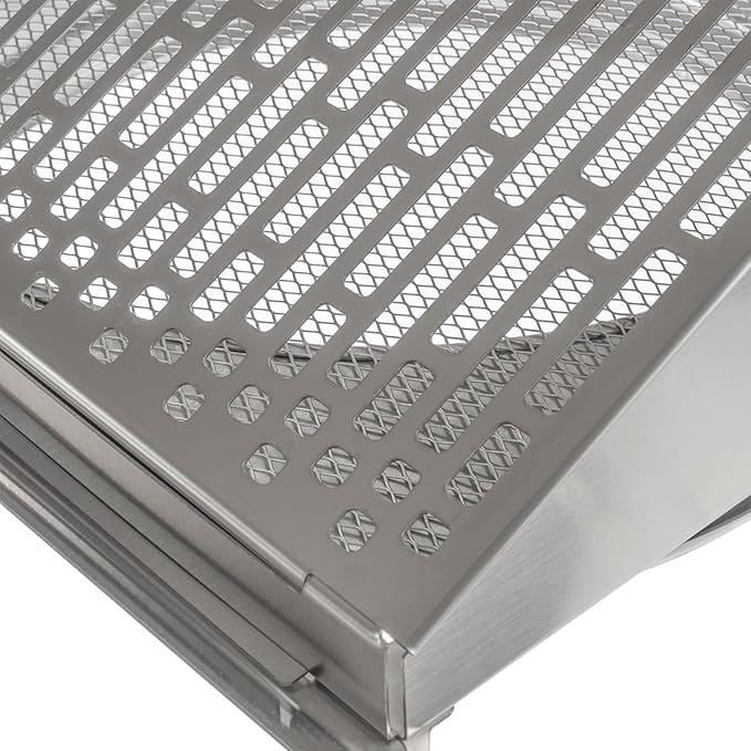 Vent Systems 10" Inch Exhaust Vent Cover with Rubber Gasket - Stainless Steel - Robust Weatherproof Outdoor Air Exhaust Box - Duct or Surface Mounting - Rain and Snow Protection