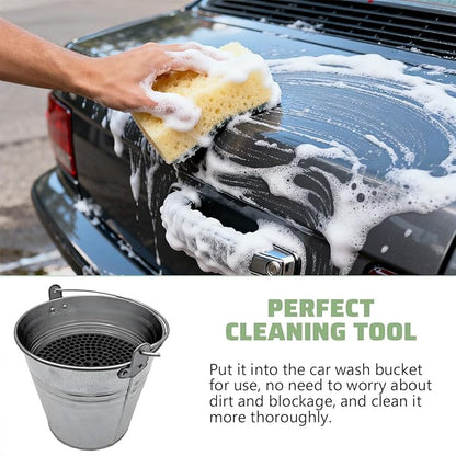 Bullet Car Wash Bucket Grit Trap Inserts, Vehicle Detailing Wash Filter for Remove Dust and Dirt, Automotive Cleaning Tool Fits 12 Inch Diameter Bucket, Universal for SUV RV Truck (Black)