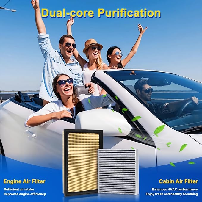 Cabin & Engine Air Filter Kit for 2013-2018 Avalon 2.5L(Hybrid)