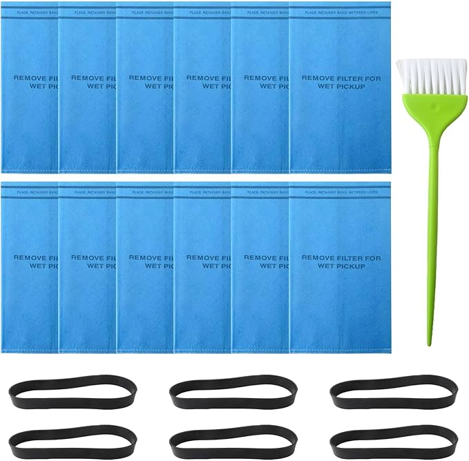 12 Pack Wet Dry Filter Bags Compatible for WORKSHOP WS01025F2, for Craftsman 9-38737, for MultiFit VF2000, Select 2-1/2 to 5-Gallon for Shop Vac Vacuum Stinger Craftsman Husky