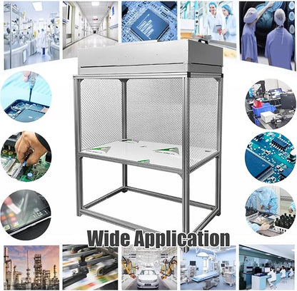 INTSUPERMAI Vertical Laminar Flow Hood Air Flow Clean Bench Workstation with HEPA Aluminum Blade Fan Rated Air Volume 706cfm Dust Free Room Workshop for Dust Free Work Operatiom 110V