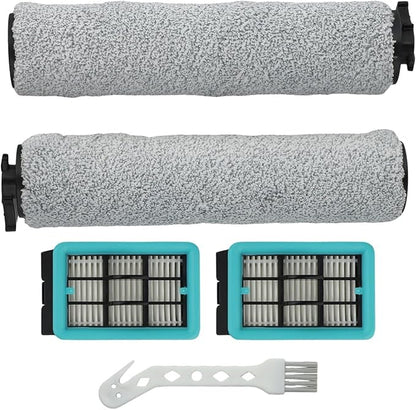Replacement Roller Brush and Filter Kit for CrossWave 3831 HF2, 3845, 3847, 3848 Floor Scrubber – Wet/Dry Cleaning Accessory, Piece Set