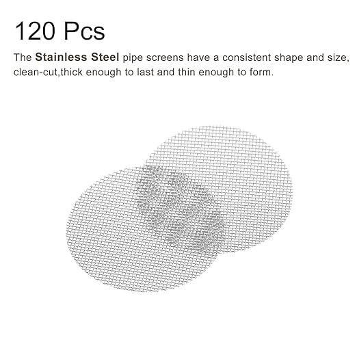 MECCANIXITY Pipe Screen Stainless Steel Screens, 3/4 Inch (19mm) Diameter for Pipe Filter, Pack of 120