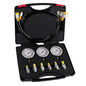 SINOCMP Hydraulic Pressure Test Kit with 3 Gauges 10/25/40 Mpa, 3 Long Hoses 6 Couplings Diagnosis Gauge Tester Set for Excavator Construction Engineering Machinery Equipment