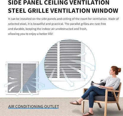 14x14 Return Air Grille(Duct Opening Size),Air Return Vent Cover,Flat Vent Cover,Rejillas De Aire Acondicionado Para Casa,Return Air Grilles,Outer Dimensions:15.75"Wx15.75"H(14"W x 14"H, Duct Opening)