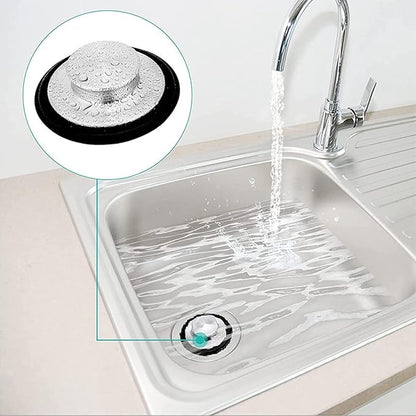 Kitchen Sink Stopper, Odorless Sink Plug Cover, Stainless Steel Garbage Disposal Stopper, Stopper for Sink Drain Filter, Fine Production Process, 86mm Outer Diameter