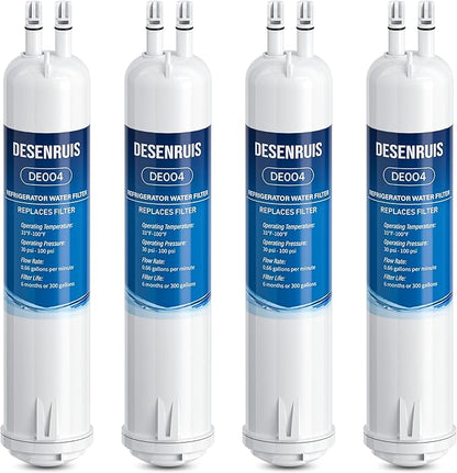 4396841 Replacement for EDR3RXD1, Filter 3, KAD3RXD1, WHR3RXD1, Compatible with Kenmore 46-9083,46-9030, 9030, 9083 Water Filter, Pack of 4, By DESENRUIS