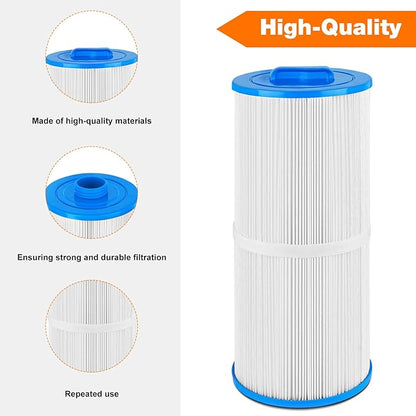 6CH-960 Spa Filter Replacement Jacuzzi Filter J-300, J400, 14081, 6000-383A, FC-2800, 6540-476, 6540-383, PJW60TL-F2S, 14081, 6000-383A Hot Tub Filter with Closed Handle (Not be Removed) 2 Pack