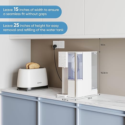 Water Filter Countertop Reverse Osmosis System 5-in-1 Countertop Water Filtration, 4:1 Pure to Drain, No Installation Required Portable Water Purifier
