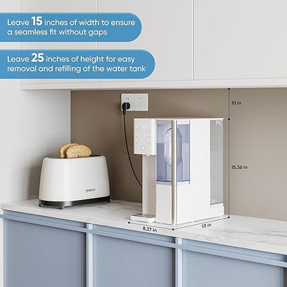 Water Filter Countertop Reverse Osmosis System 5-in-1 Countertop Water Filtration, 4:1 Pure to Drain, No Installation Required Portable Water Purifier