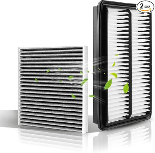 Engine and Cabin Air Filter Combo for Honda Odyssey 2018-2025 2026 V6 3.5L, Acura TLX 2021-2025 2026 L4 2.0L Air Filter Replacement #CA12061,CF11182,80292-TF0-G01, 172205J6A10 Car Accessories 2 Pack