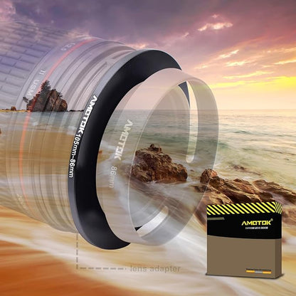 105mm Lens to 86mm Camera Lens Adapter,105mm-86mm Filter Step-Down Ring,Compatible All 86mm Filter Accessory.Made from CNC Machined