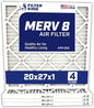 Filter King 20x27x1 Air Filter | 4-PACK | Carbon MERV 8 HVAC Pleated A/C Furnace Filters | MADE IN USA | Actual Size: 20 x 27 x .75"