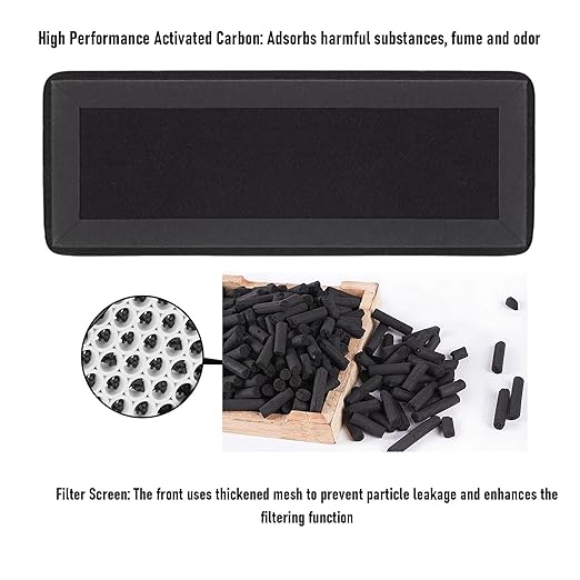 WALFRONT 2 Pcs Air Filter 3D Printer Filter 3D Printer Combo Replacement for Bambu Lab Printers Particulate Air 13 and Activated Carbon Combo