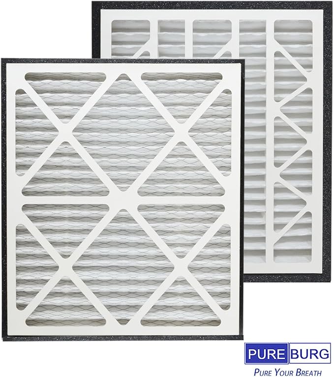 PUREBURG 20x25x3 Replacement Filter Compatible with Zephyr VGF Series 20x25x3 Whole Home Return Air Grille Filter,2-Pack Merv13
