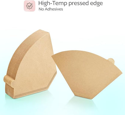 200 Count #4 Unbleached Paper Coffee Filters for Cuisinart, Ninja, BLACK+DECKER & other 8-12 Cup Coffee Makers - Perfect Paper Filter for Pour Over and Drip Coffee
