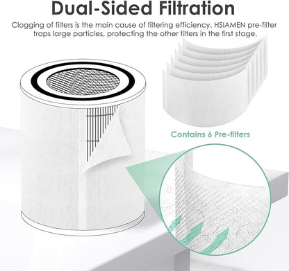 [6-Pack] Pre-Filter Compatible with LEVOIT Core 600S Air Purifier Filter Replacement Core 600S-P, Fit Part# Core 600S-RF