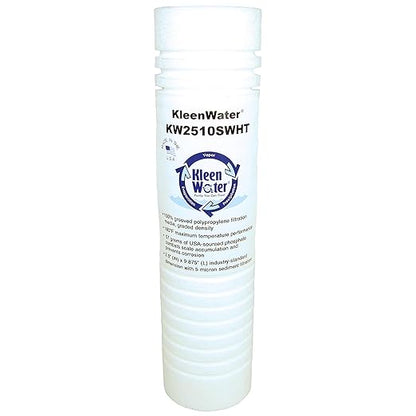 Dishwasher Water Filter, KleenWater KW2510HW Under Sink Filtration System, Polyphosphate Filters for Hard Water and Cloudy Film Residue on Dishes and Glasses
